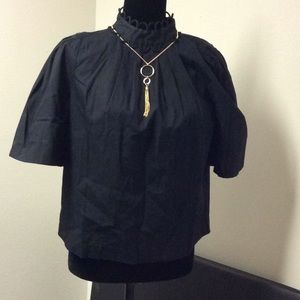worthington black blouse